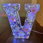 FloraGlow Dried Flower Letters Night Light For Home Decor